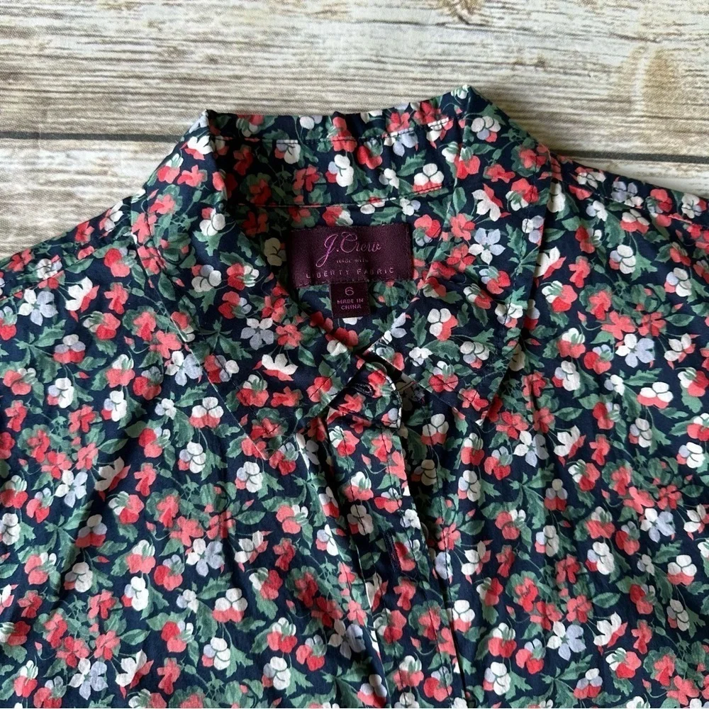 J. Crew Liberty Fabric Sarah Floral Shirt Sz 6